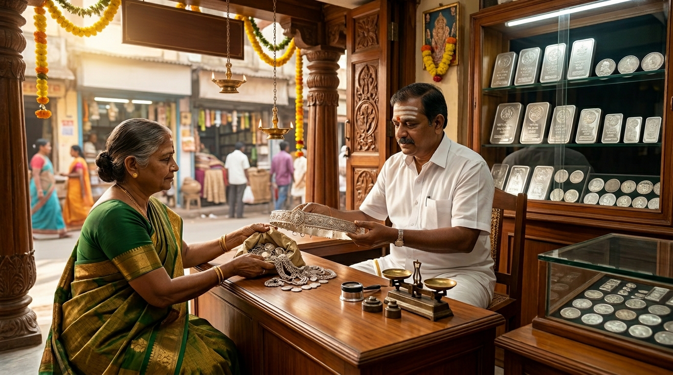 Traditional South Indian Silver Articles